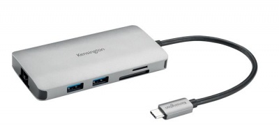 Dokkoló, 8 port, USB-C, KENSINGTON "UH1400P"