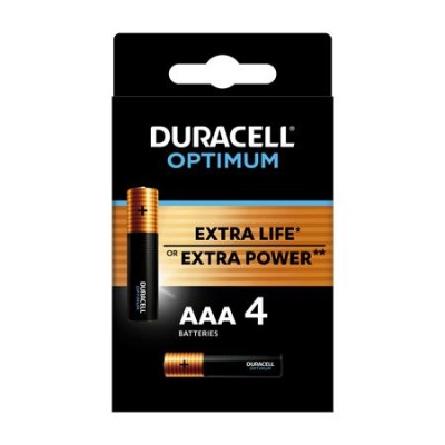 Elem, AAA mikro, 4 db, DURACELL "Optimum"