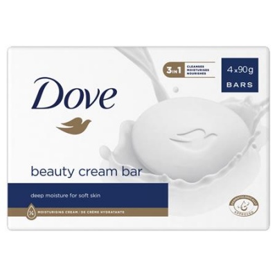 Krémszappan, 4x90 g, DOVE "Beauty cream bar", szépségápoló