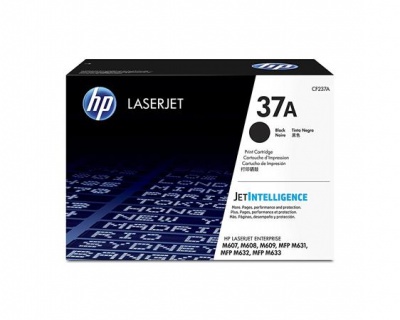 CF237A Lézertoner LaserJet MFP M631,632,633,M607,608,609 nyomtatókhoz, HP 37A, fekete, 11k