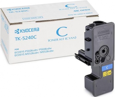 TK5240 Lézertoner M5526CDN, 5526CDW, P5026CDN, 5026CDW nyomtatókhoz, KYOCERA, cián, 3k